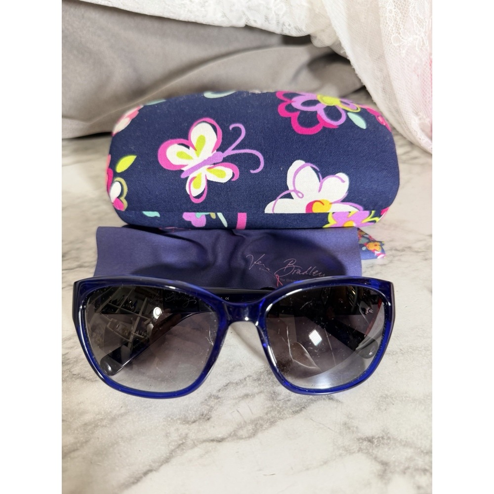 Vera Bradley Sunglasses Ribbons Scarlett 57-17-130 With Hard Case (A3149)